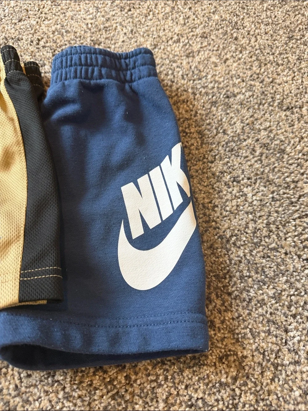 Nike Kids Black, Navy and Tan Athletic Shorts Pack
